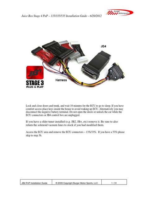 electrical connector box n54|BMW N54 JB4 PNP .